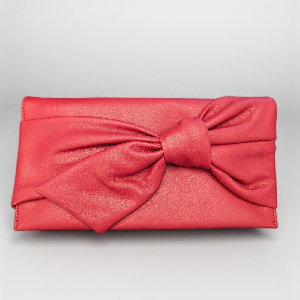 INC International Concepts Women's Red Bowah Hands Through Clutch